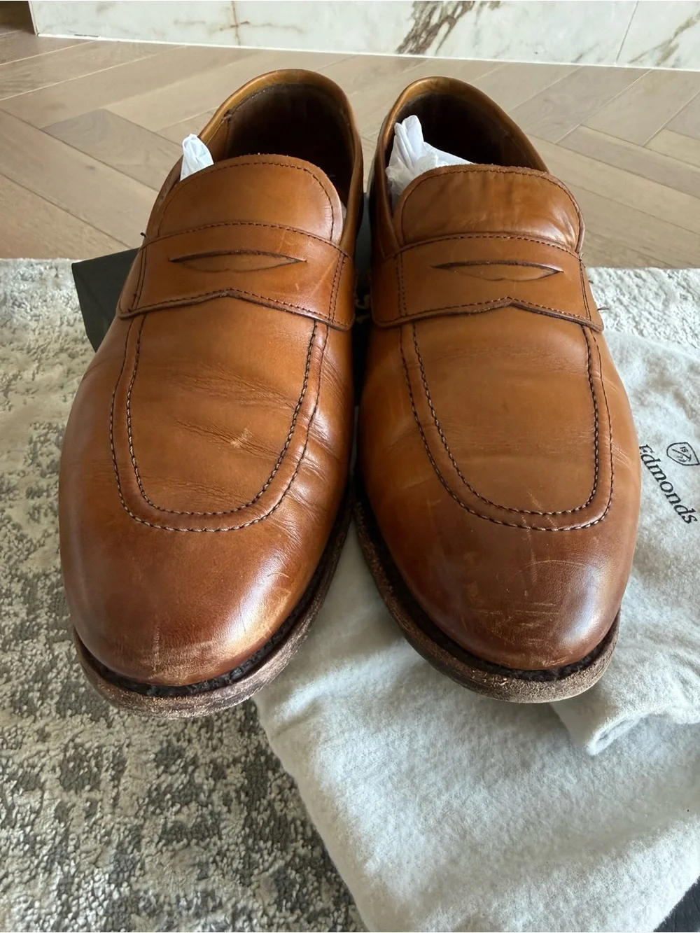 Allen Edmonds Brown Leather Penny Loafers